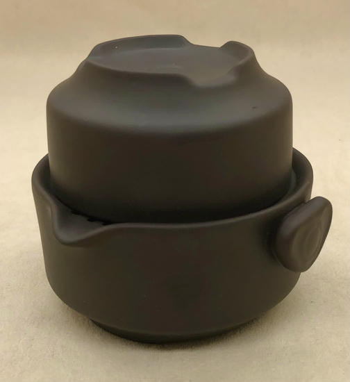 Набор Гайвань + Пиала "Пуэрный Тясицу" - Чёрный