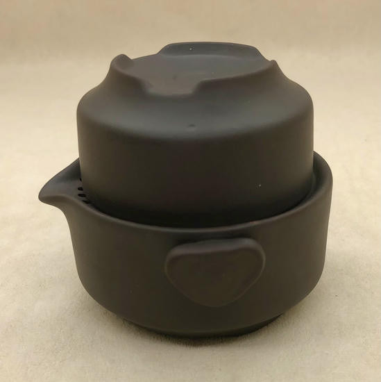 Набор Гайвань + Пиала "Пуэрный Тясицу" - Чёрный