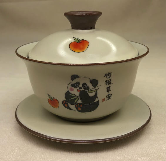 Керамическая Гайвань "Панда любит бамбук" - 135 мл.