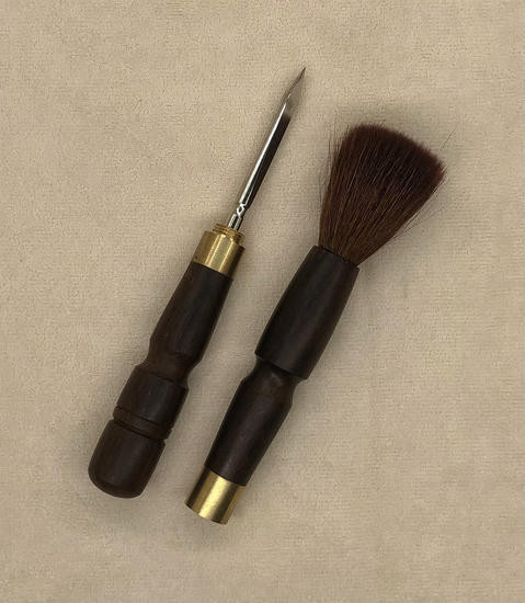 Шило для колки пуэра с кисточкой