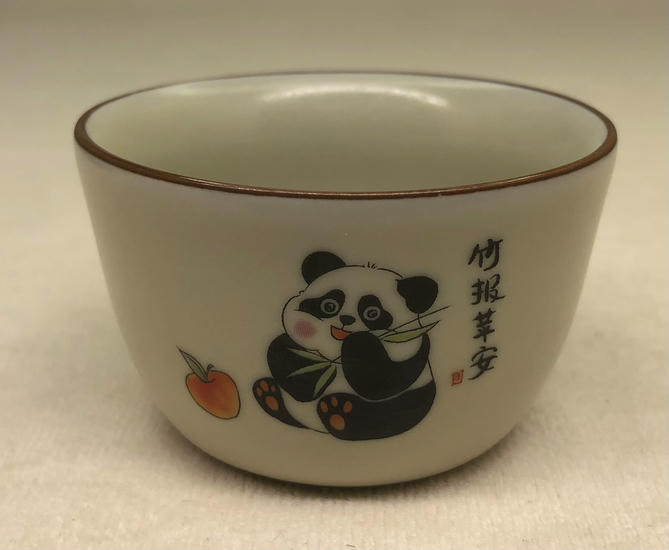 Керамическая Пиала "Панда любит бамбук" - 55 мл.
